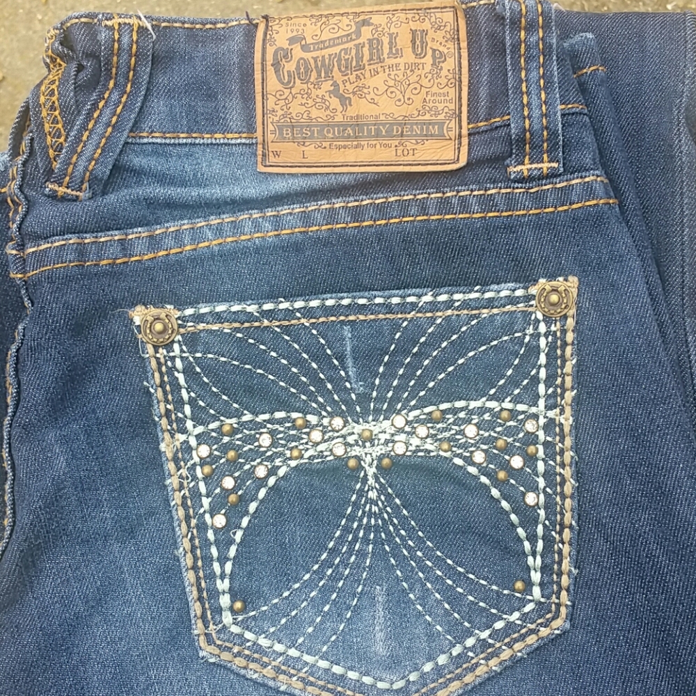 Cowgirl Up Western Jeans with Embellished Pockets